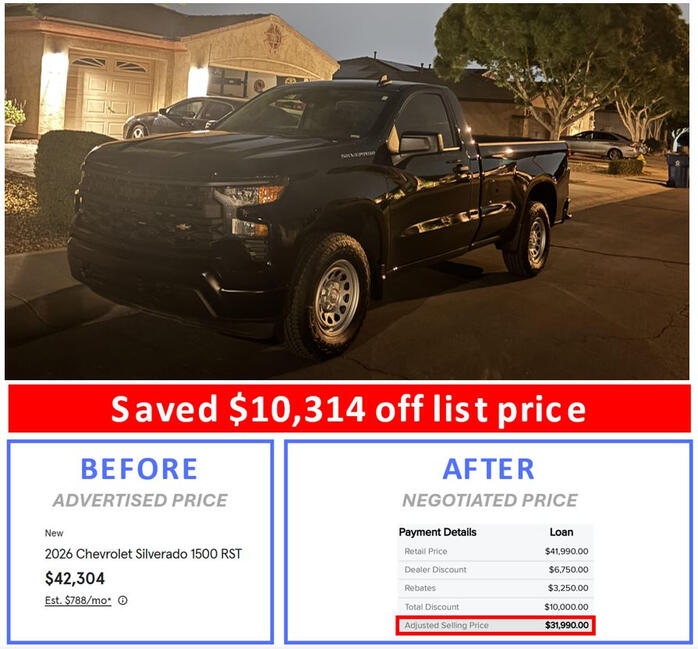 Before and after Car Haggle helper testimonial Image showing before and after of Car Haggle helper testimonial